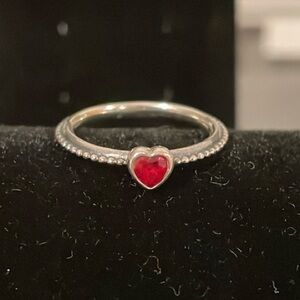 Pandora Red Heart Ring